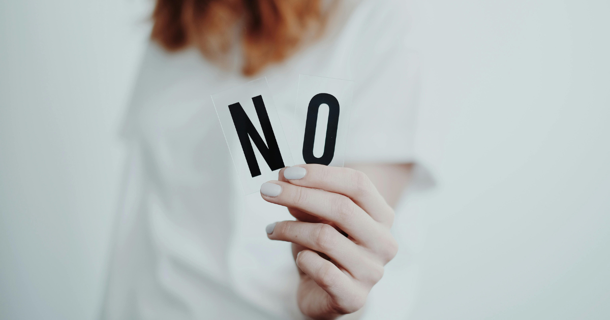 Saying no